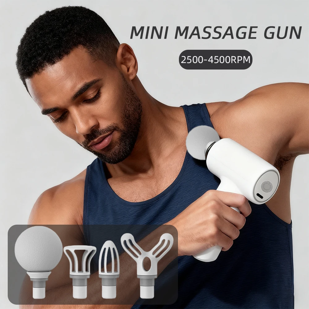 USB Mini Electric Massage Gun Portable Fascia Gun High Frequency Vibration Body Massage Gun Muscle Relaxation Fascia masajeador