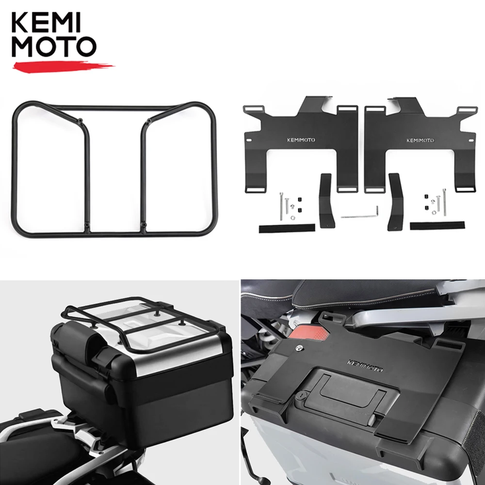 KEMOMOTO Luggage rails For BMW Vario case For BMW R1200 1250 GS R1200GS R1250GS LC ADV Adventure Luggage Racks Vario Cases 2021 tft theft protection for bmw r1250gs gs r 1250 1200 gs r1200 adventure lc r1200gs adv meter frame cover screen anti theft brace