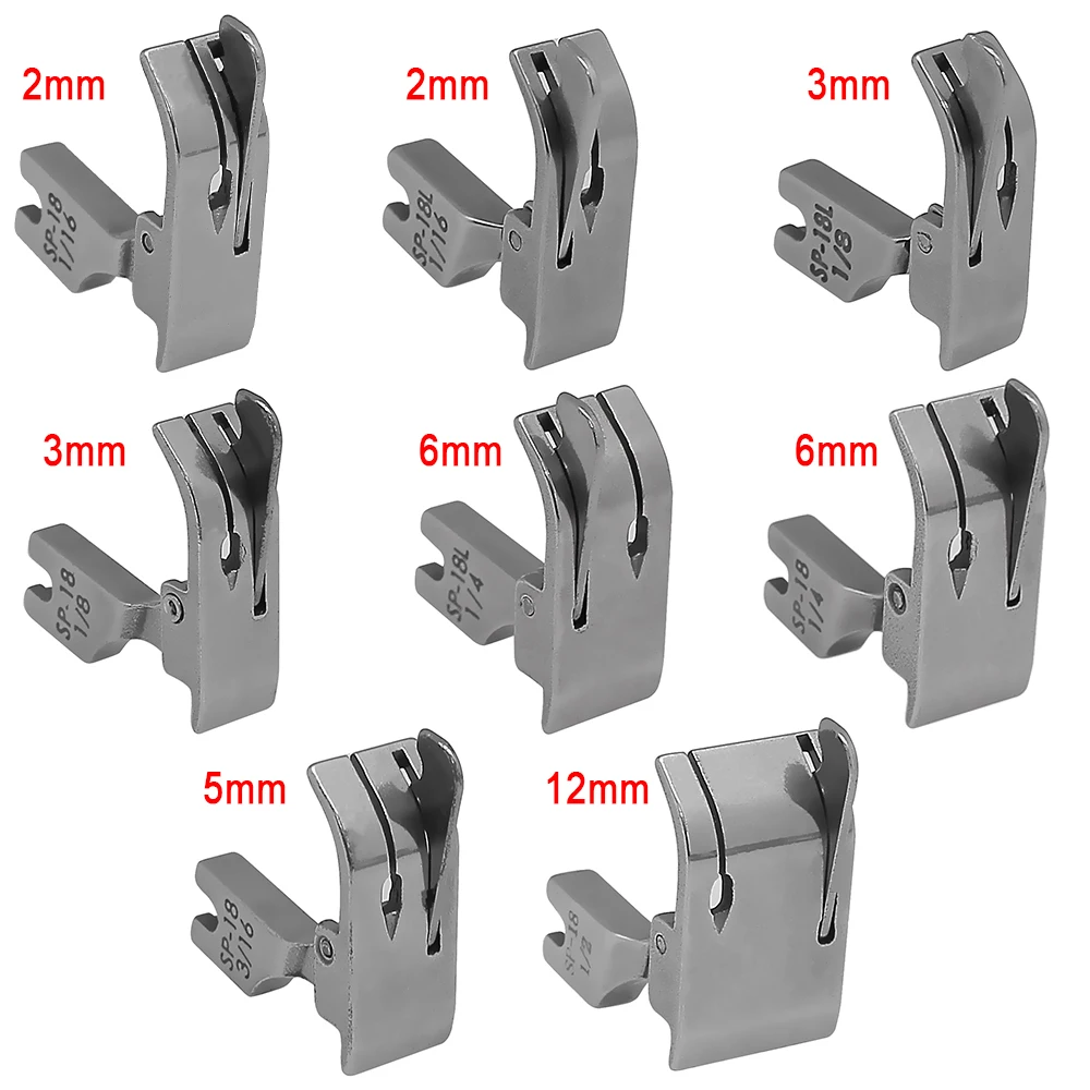 Edge Guide Presser Foot For Industrial 1 Needle Flat Car Sewing Machine Accessories SP-18 Left/Right 1/2 1/4 3/16 1/8 1/16