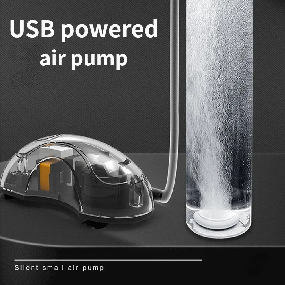 Portable Aquarium Mini Oxygen Pump Usb Charging Port Shockabsorbing