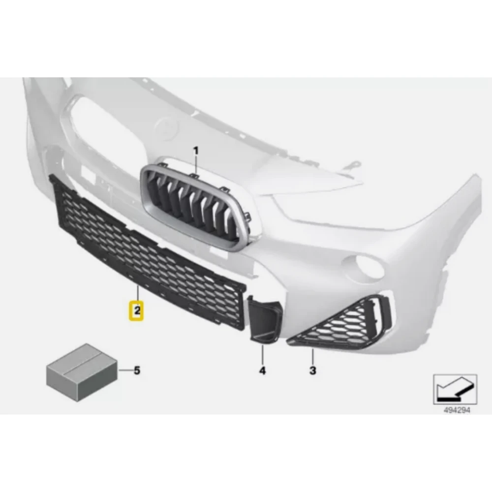 프론트 범퍼 벤트 51118069689 BMW X2 F39 2018-2023용