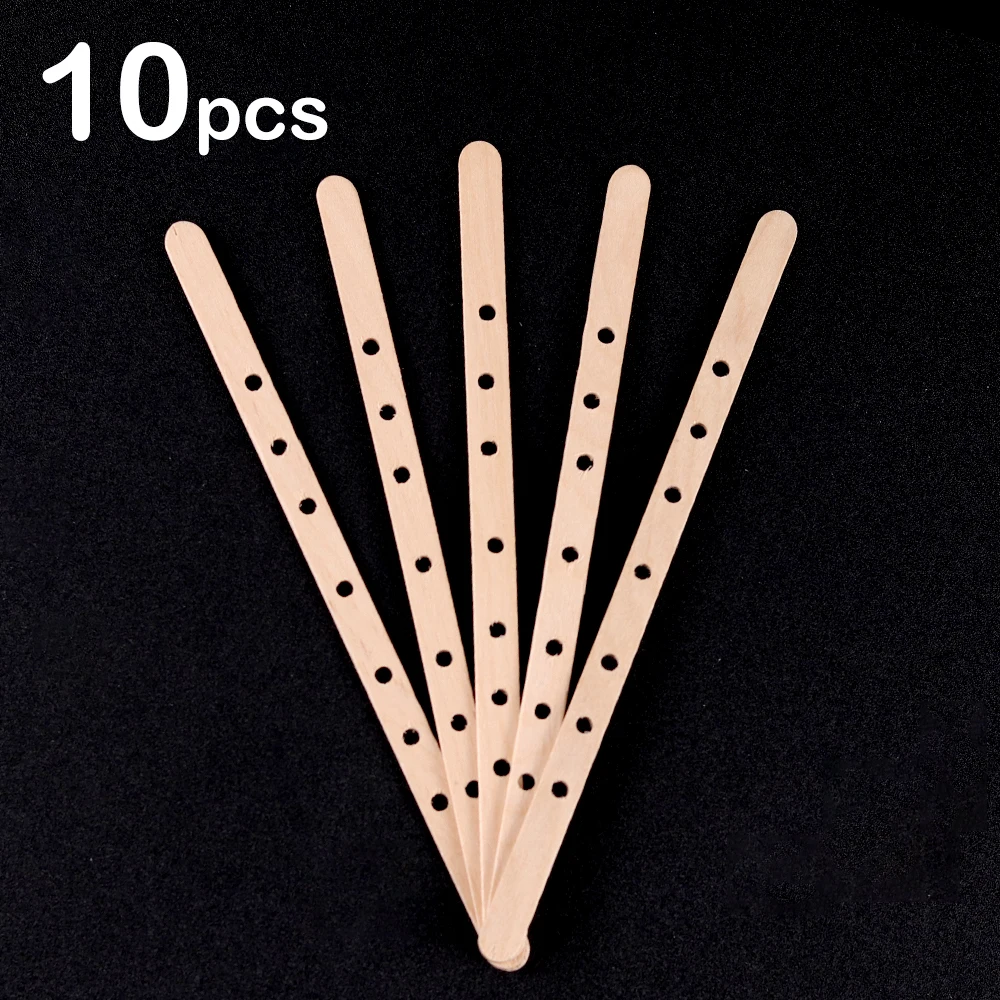 Wooden Wax Core Holder with Holes for DIY Candle Making and Aromatherapy