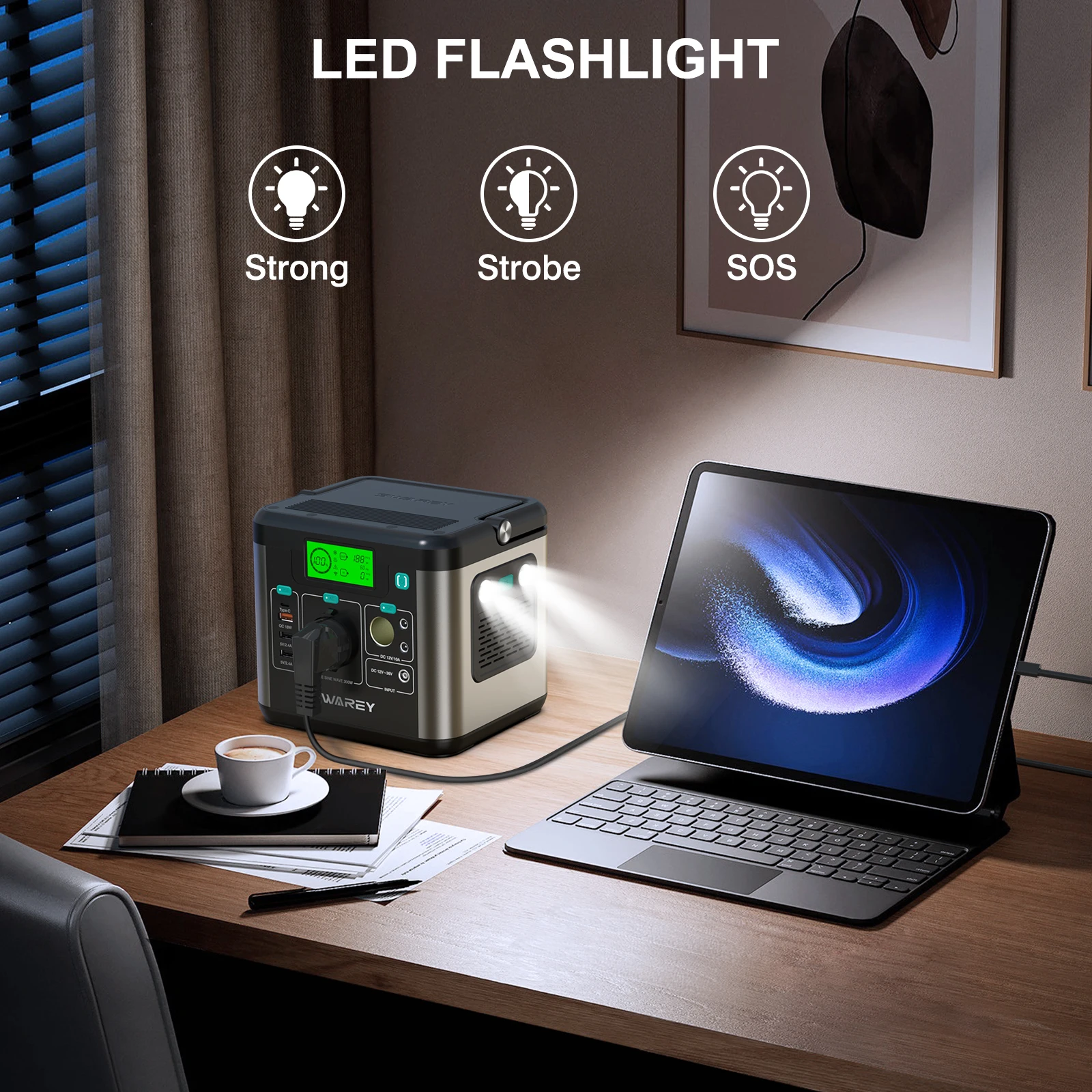 SWAREY S160 300W(peak 600W) Portable Power Station 222Wh Solar Generator Powerstation Chargers Backup Emergency Power Supply 6