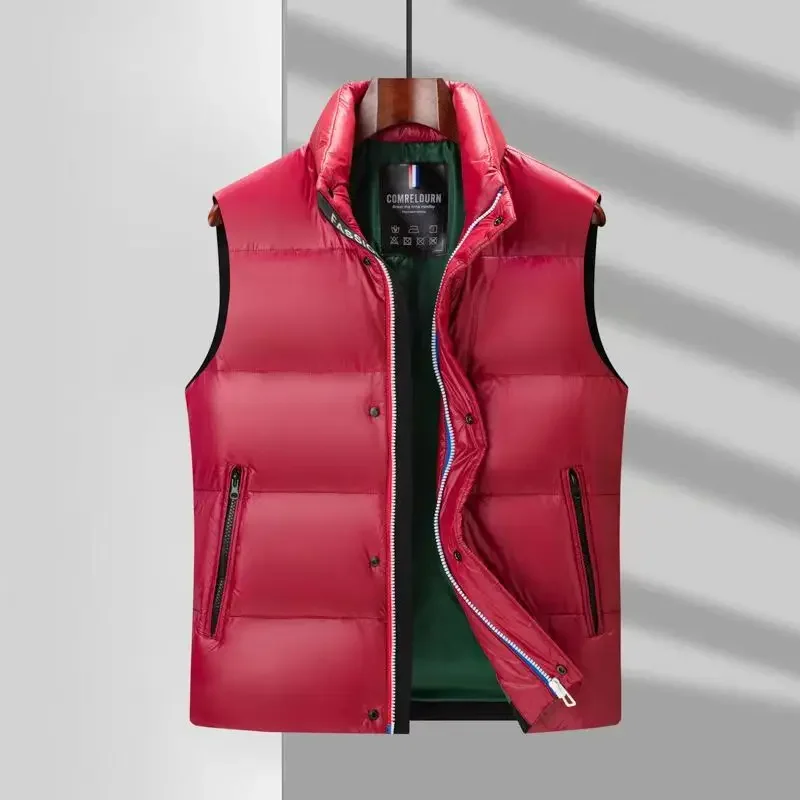 thumbnail image 1 of Chaqueta de plumón sin mangas, chaquetas acolchadas ligeras de lujo, ropa de diseñador, chaqueta informal para hombre, abrigo de invierno cálido para hombre 2024, 1 of 4