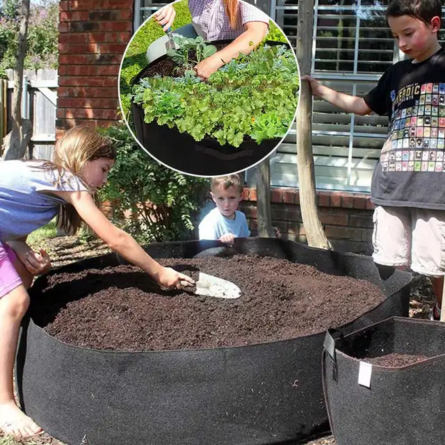Zöldségkert Termesztés Táska Zöldségnövekedésű Táskák Fogantyúval Megvastagodott Zöldség Hagyma Növényi Kültéri Kerti Edények