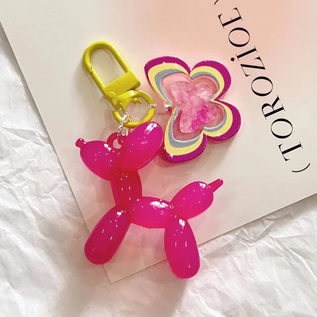 Kawaii Balloon Dog Portachiavi Modelli Per Ragazze Sweet Ins Style Balloon Dog Phone Chain Portachiavi Accessori Borsa Ciondolo Giocattoli Nuovo