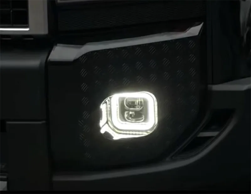 도요타 랜드 크루저 Prado LC250 2024 용 LED FT 안개 램프 동적 회전 신호 자동차 DRL 12V LED 러닝 골든 아이 라이트 장식