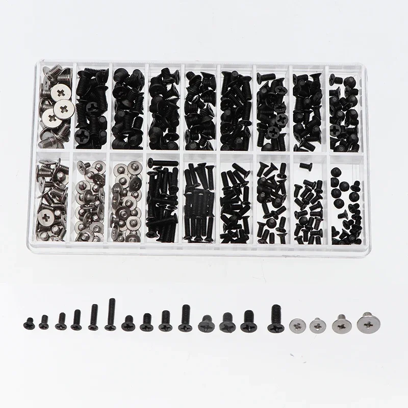 300/360Pcs M2 M2.5 M3 KM Screw Flat Head Phillips Screws Laptop Notebook Screws Set Kit For Computer Notebook Small Screw Kit