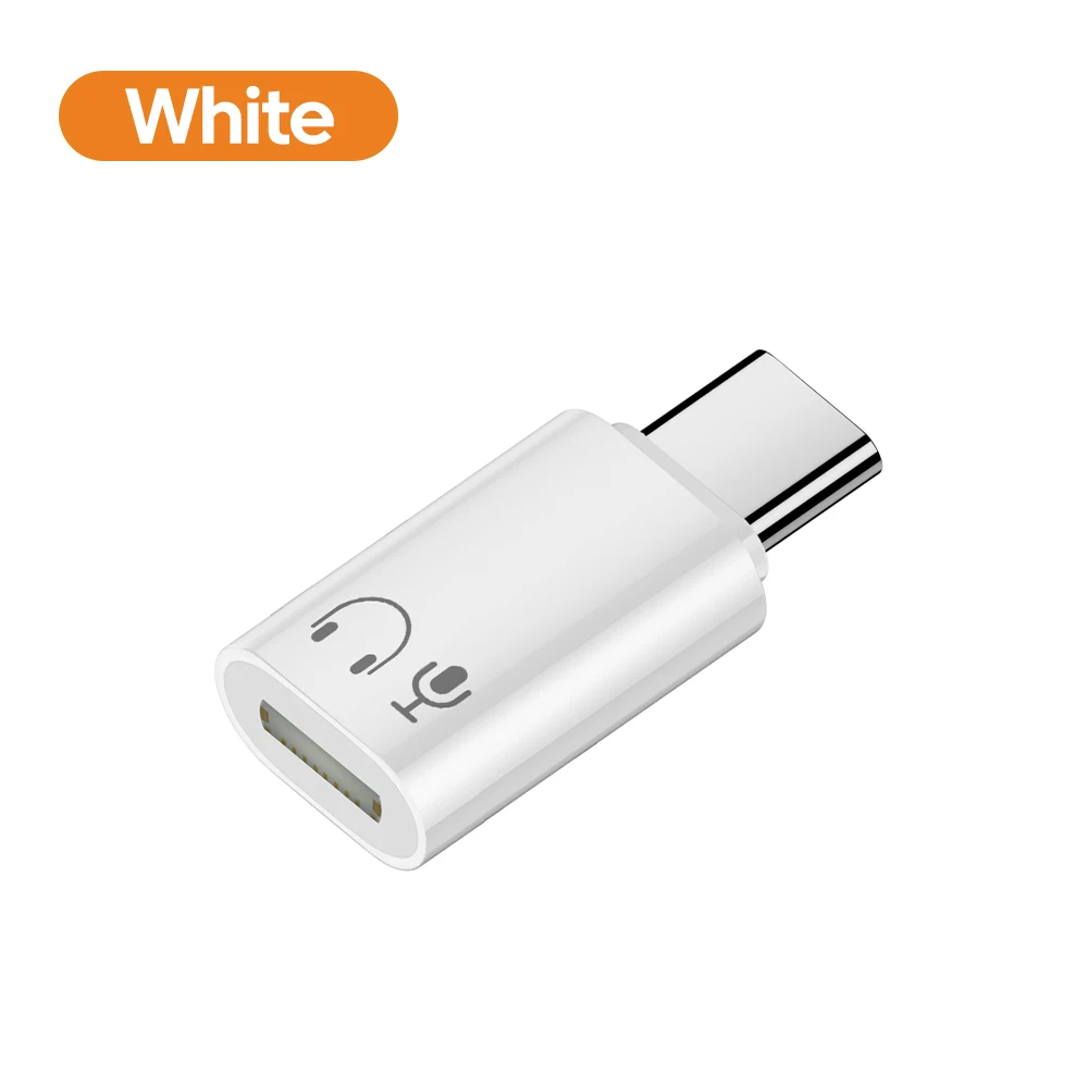 מתאם Elough Lightning לסוג C עבור iPhone 16 15 Samsung MacBook iOS נקבה ל- USB C זכר אוזניות מתאם אודיו adattatore