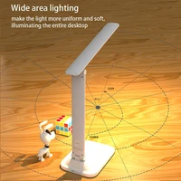 LED Desk Lamp Rechargeable With Alarm Clock Thermometer Dimmable Touch Foldable USB Charging Table Lamp Battery Night Light NEW 2