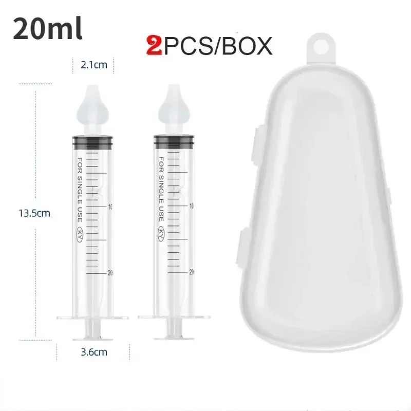 Needle Baby Nose Clean 2Pcs/box 20/ML Tube Infant Baby Care Nasal Aspirator Cleaner Rhinitis Nasal Washer Baby Nose Cleaner