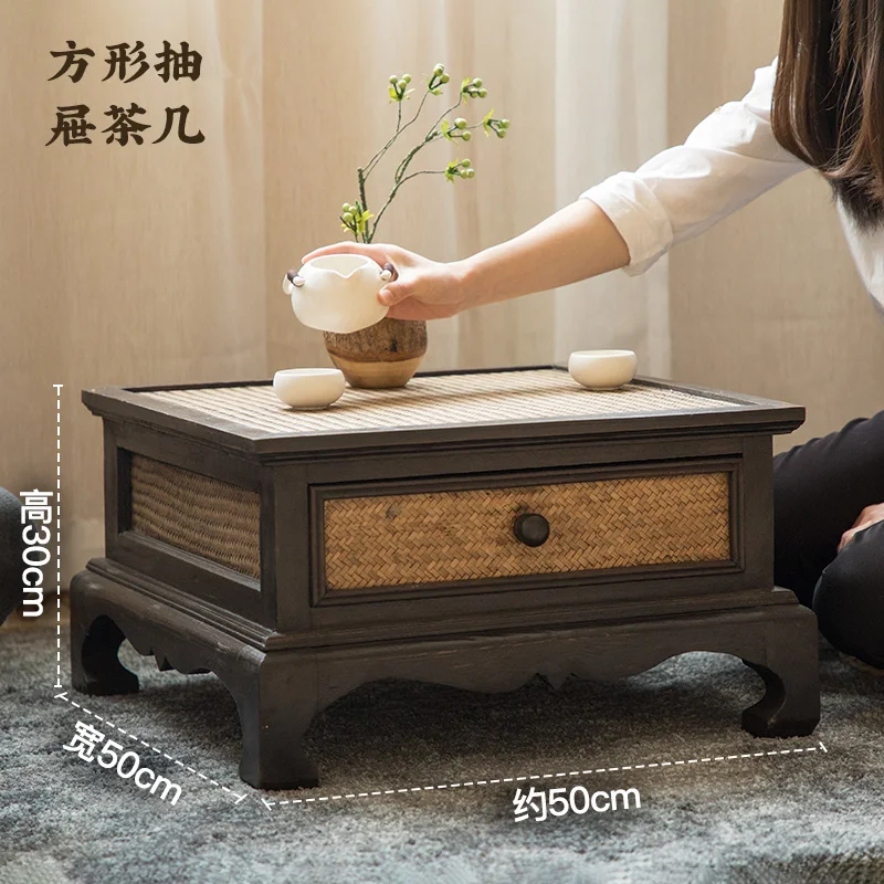 Японский стол-татами маленький чайный столик из массива дерева дзен с плавающим