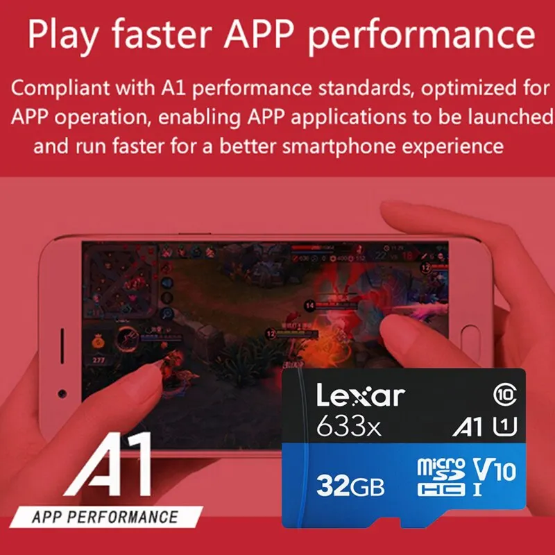 Lexar ޴  ÷ TF ī, ޸ ī, 32GB, Class10, MicroSD U1 A1 V10