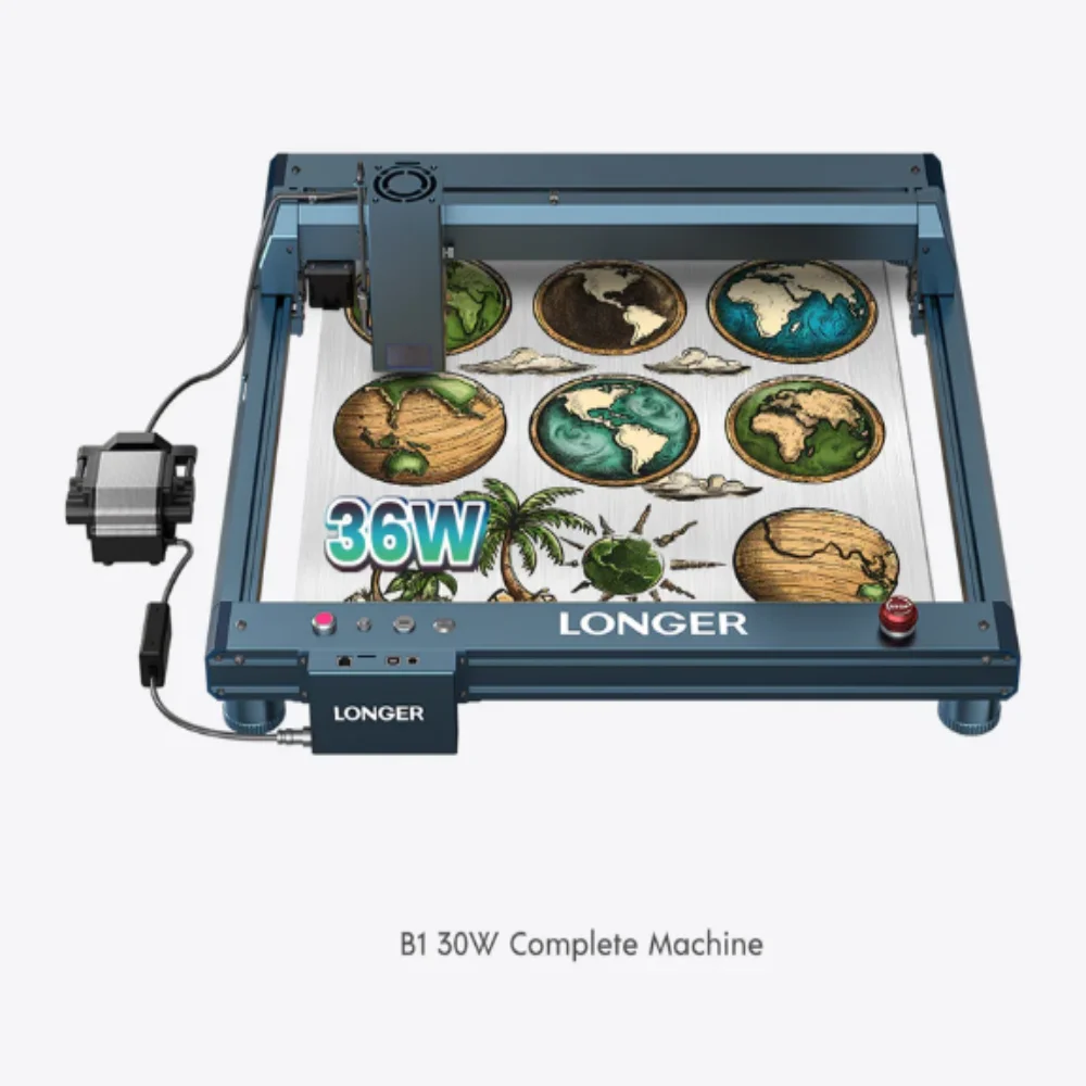 Longer Laser B1 30W (33-36W Ausgangs leistung)6-Core diode 33-36W power laser, the laser engraver enhances cutting capabilities