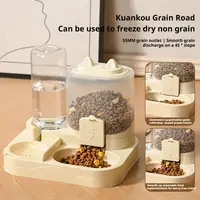 Cat Feeder Dual Food Bowl Automatic Feeder Dog Cat Food Bowl With Water Dispenser Pet Food Storage Dispenser Large Capacity