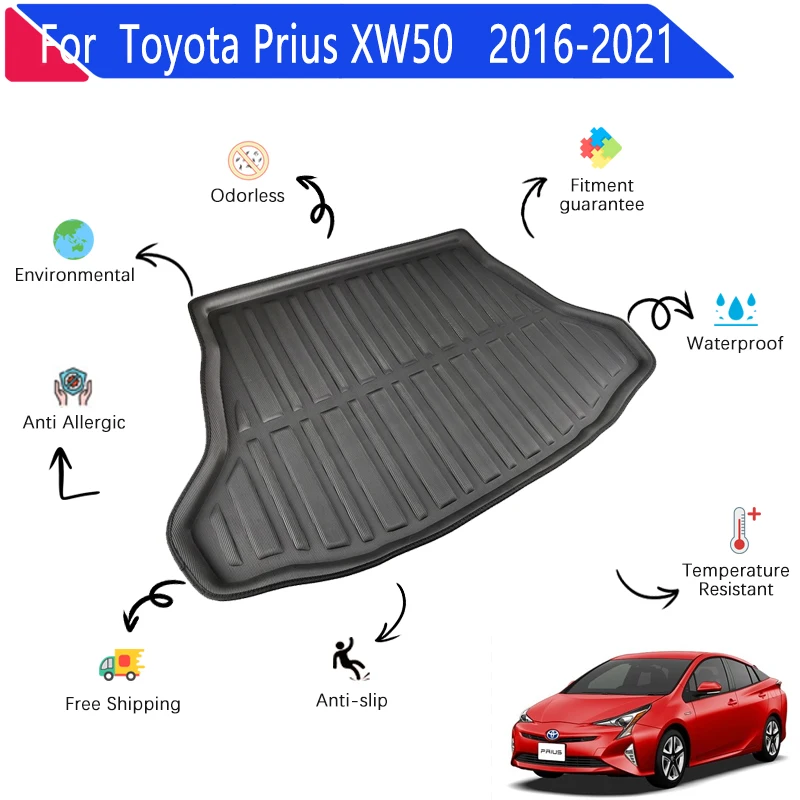 

Car Trunk Storage Pad for Toyota Prius XW50 Accessories 2016~2021 Car Rear Trunk Mat Tray Trunk Pads Accessories 3D EVA Material