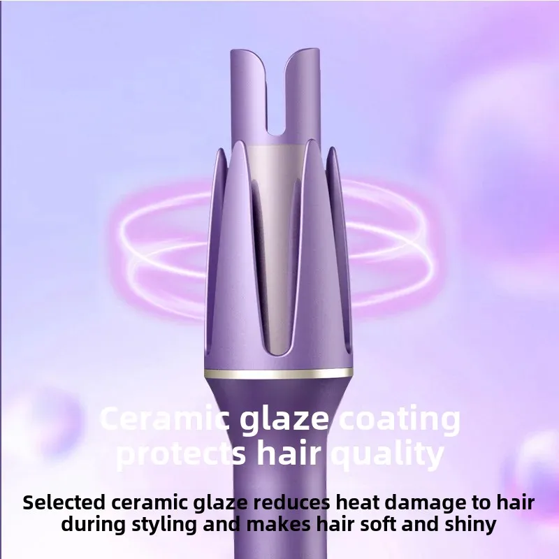 Automatic Curling Iron Large Wave Electric Rotating Hair Curler Ceramic Coating Damage-Free Lazy Person Essential Hair Tool