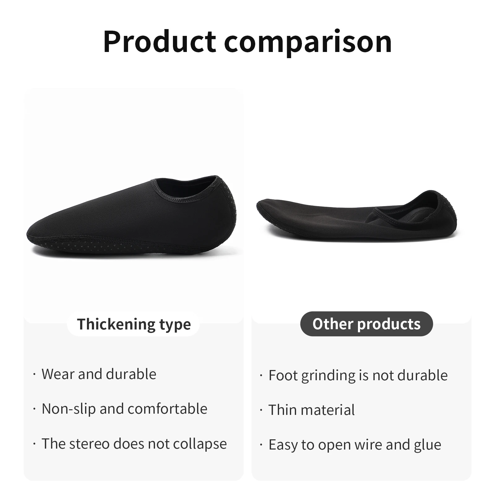 Schnelltrocknende Wassersocken für Herren und Damen, faltbare, tragbare Strandsocken, Strandschuhe, rutschfest, verschleißfest, bequem – Detail 10