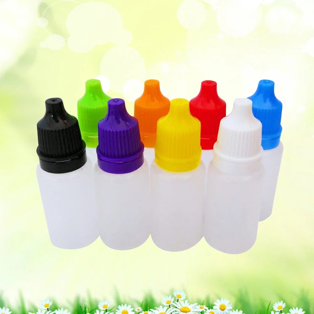 

8pcs 20ml Empty Plastic Squeezable Dropper Bottles Eye Liquid Dropper Dropping Bottles (Random Color)