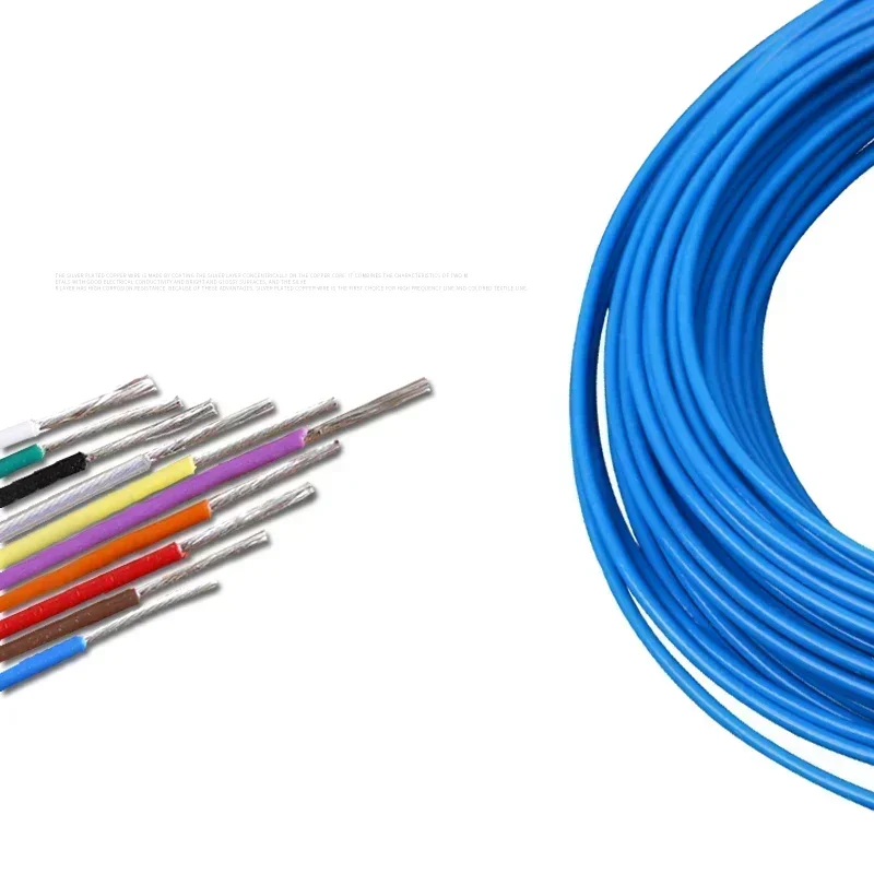 5/10m PTFE 와이어 실버 도금 고순도 OFC 3010 AWG 전자 신호 구리 HiFi 오디오 스피커 헤드폰 케이블 DIY
