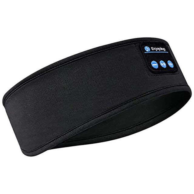 Headband Headphones Running Sport Elastic Sweatband Bluetooth-Compatible 5.0 Sleeping Eye Mask Earphones Headwear