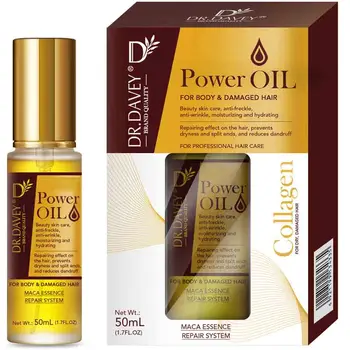 50ml Maca Power Moroccan Argan Oil for Hair Healing Cold Pressed Weightless Hair Serum for Rescue Frizzy and Damaged Locks 1