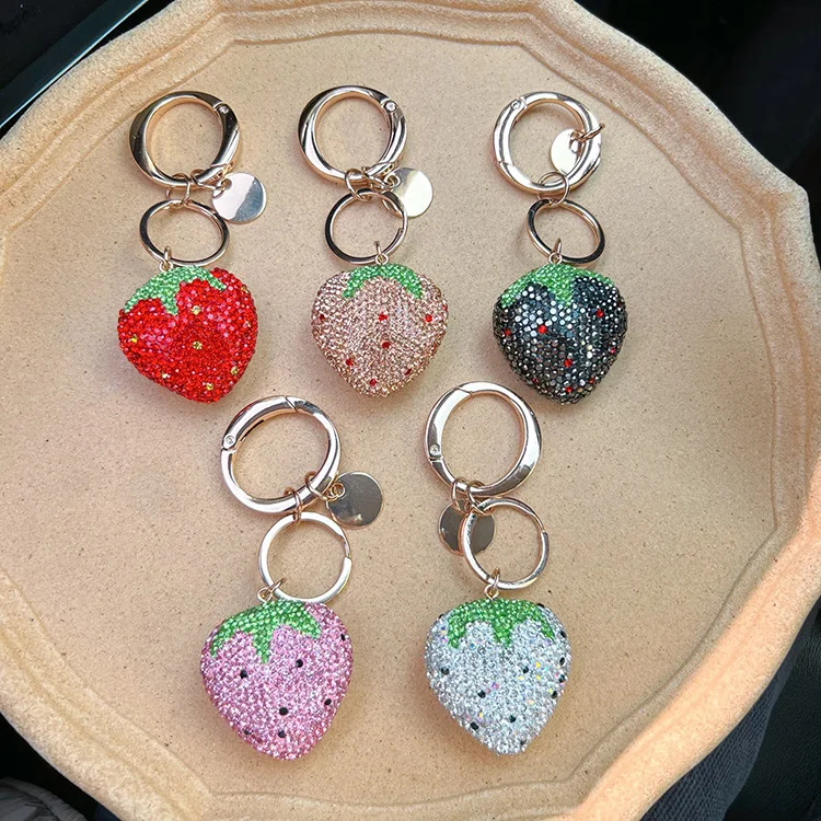 2Pcs Rhinestone Heart Keychain - Bling Crystal Car Keychain For Women, Backpack Charm (Black) - View #11