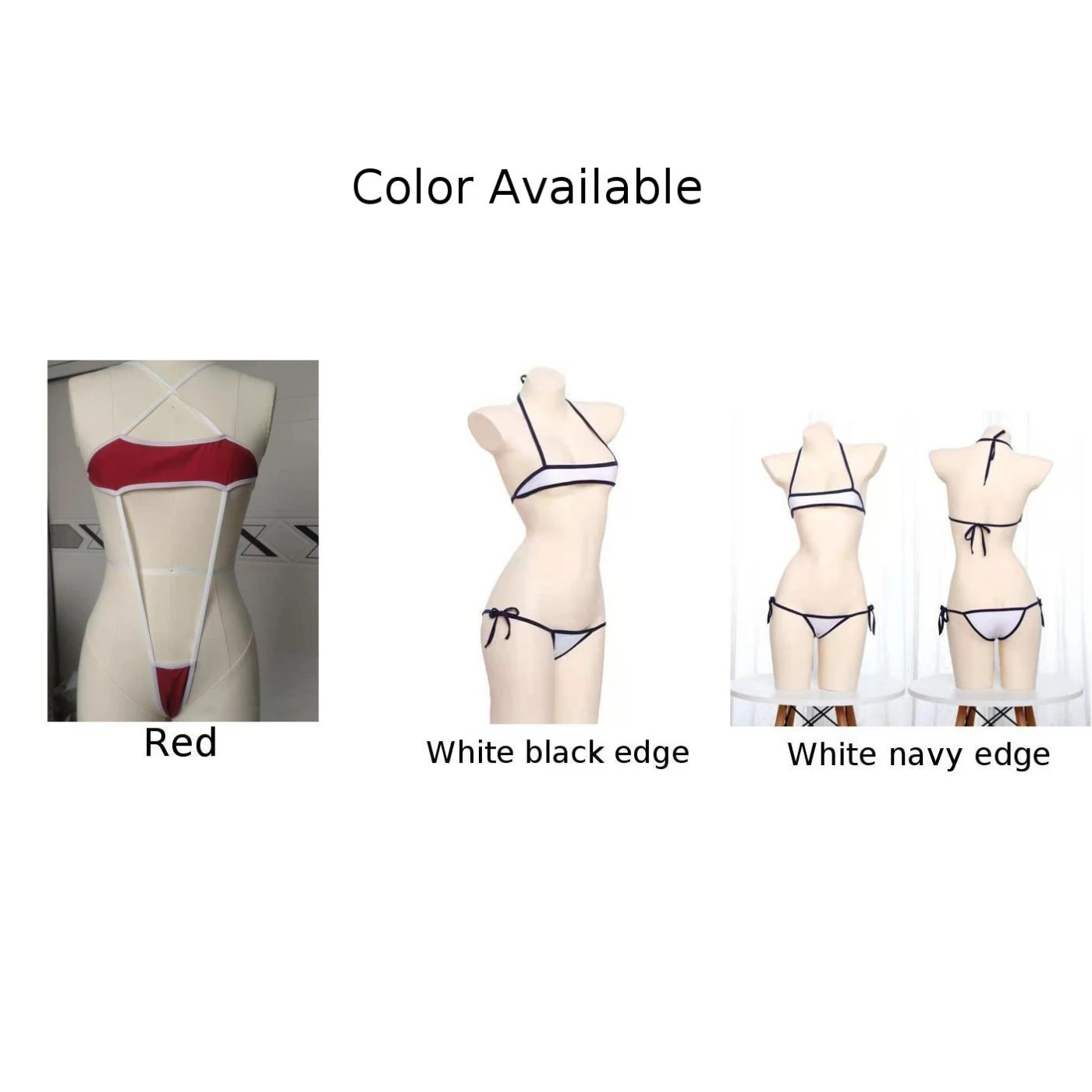 Women Sexy Micro-Bikini Set Solid Color Transparent Straps Halter Neck Swimsuits Swimwear Summer Beachwear Female Biquini bikini set women swimwear bikini swimsuit