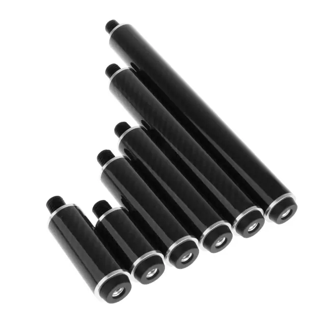 Billiards Pool Cue Extension, Cue End Extended Carbon Fiber Billiard Connect Shaft Snooker Cue for Training Player Beginners 1