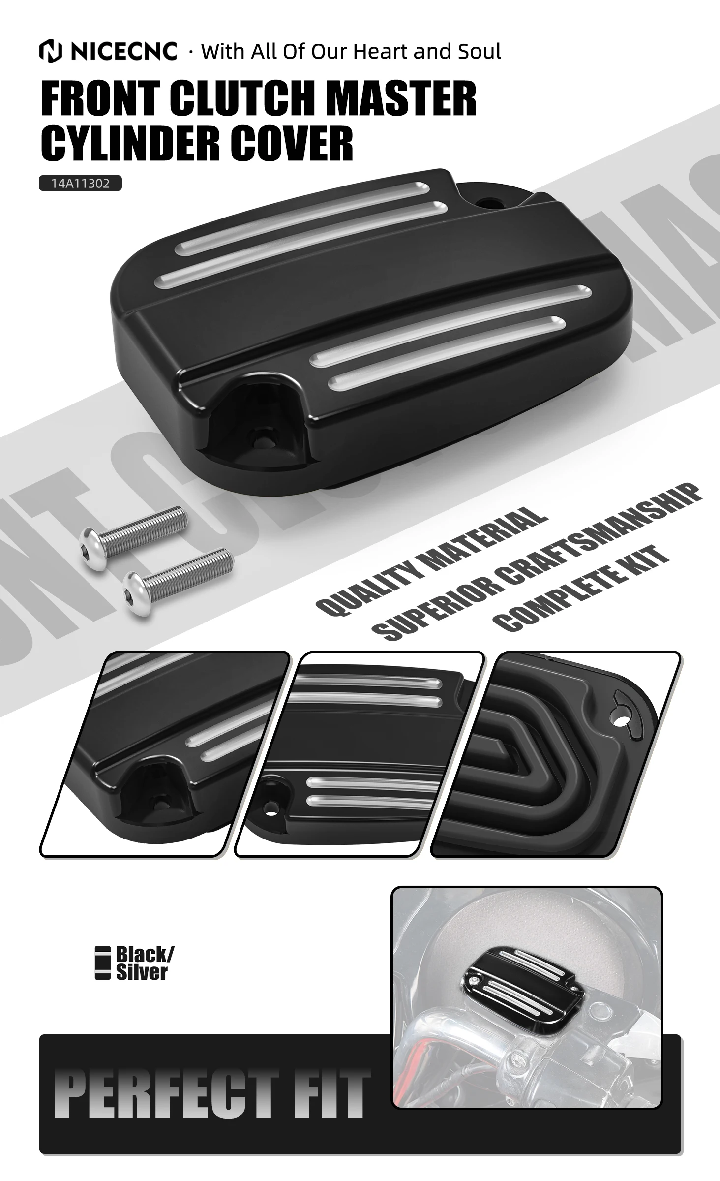 42855-06D Hauptbremszylinder-Deckelabdeckung für Harley Road King/Special Street Glide FLHX/S/ST Road Glide FLTRX/XS Ultra Limited – Detail 1