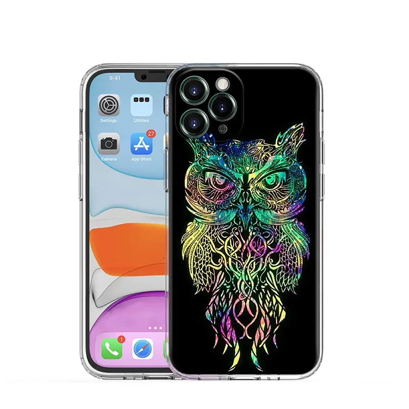 C-H-A-N-E-L 3D design Silicone Iphone Case For 11-12-13 series – Hanging Owl