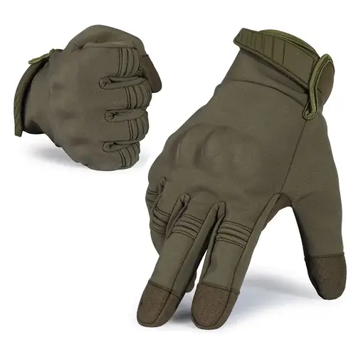 Tactical Gloves Touch Screen Full Finger Glove Hard Shell Fleece Warm Combat Airsoft Hunting Hiking Bicycle Cycling Non-slip Men - Image 8