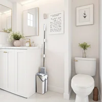 Upgrade Hands-Free Squeeze Flat Mop with Bucket - Separate Clean and Dirty Water, 360° Rotation 4 Reusable Pads