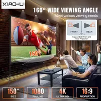Projector Screen  Stand 100-150in 16:9 4K 1080 HD Portable Projection Screen for Home Office Garden Moive Theater Cinema - Image 3