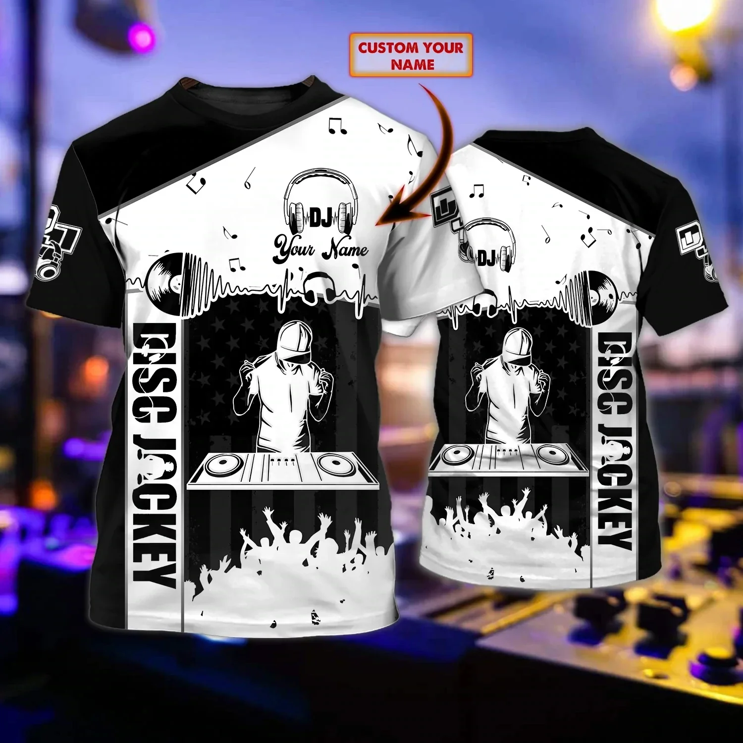 PLstar Cosmos Neue Sommer männer T-shirt DJ Personalisierte Name 3D Gedruckt t-shirt Unisex Hip Hop Tops Musik Festival Kleidung DW144 – Detail 20
