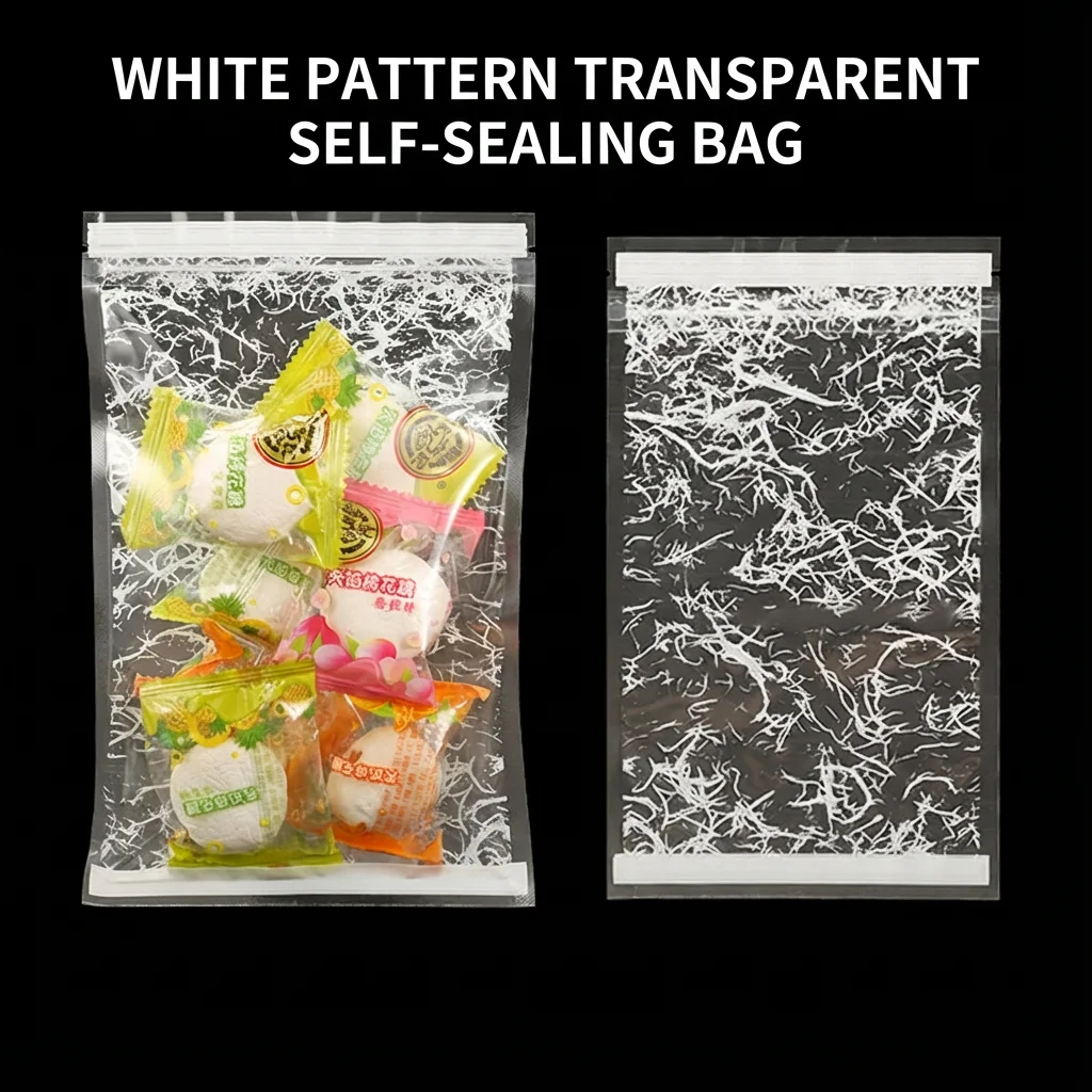 100 Stück transparente, wiederverschließbare Beutel mit Reißverschluss und grünem, ausgefallenem Aufdruck – Geschenk-/Blumentee-Verpackung, Kunststoffbeutel mit Reißverschluss – Detail 10