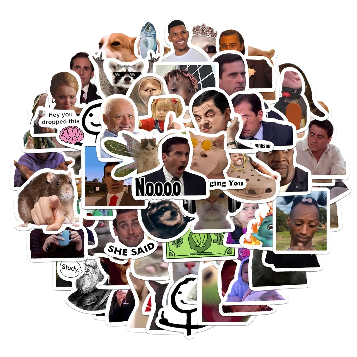 50/100pcs Classic Funny TV Show MEME Stickers Cartoon Graffiti Decals DIY Luggage Scrapbook Helmet Waterproof Sticker Toy