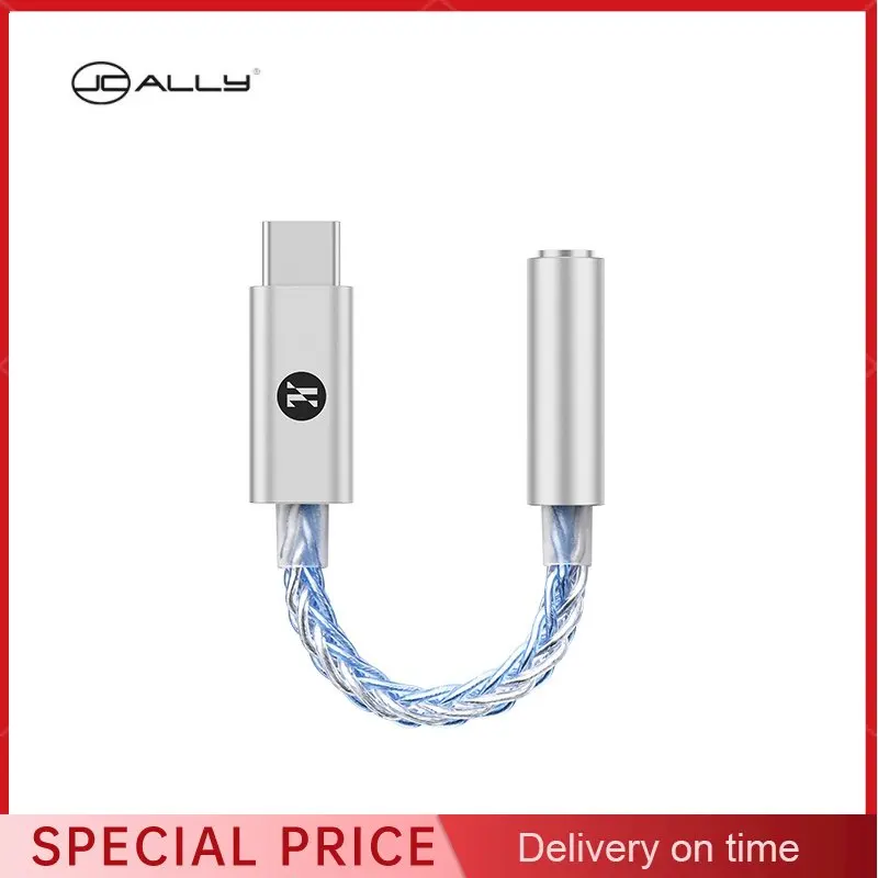 

JCALLY JM25 Type-C to 3.5mm 8 Core DAC ES9318C digital audio portable decoding amp Hifi DAC mobile headset adapter DSD256