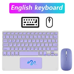 Premium Bluetooth Touch Keyboard with Mouse for Tablets and Smartphones (English 2)