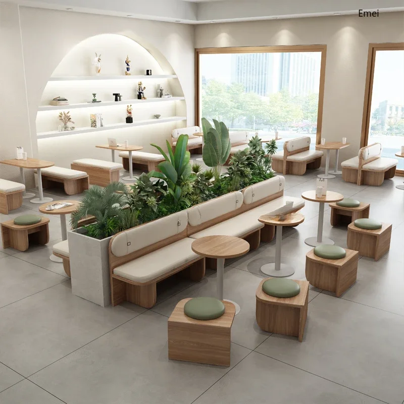 Milk Tea Shop Coffee Shop Dessert Deck Sofa Library Rest Area Negotiation Small Sofa