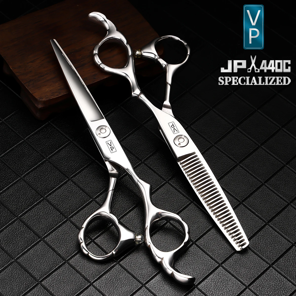 

VP Professional Hairdresser Barber Tools Barbershop Hairdressing Salon Hair Cutting Thinning Shears Set Of 6.0Inch Hair Scissors