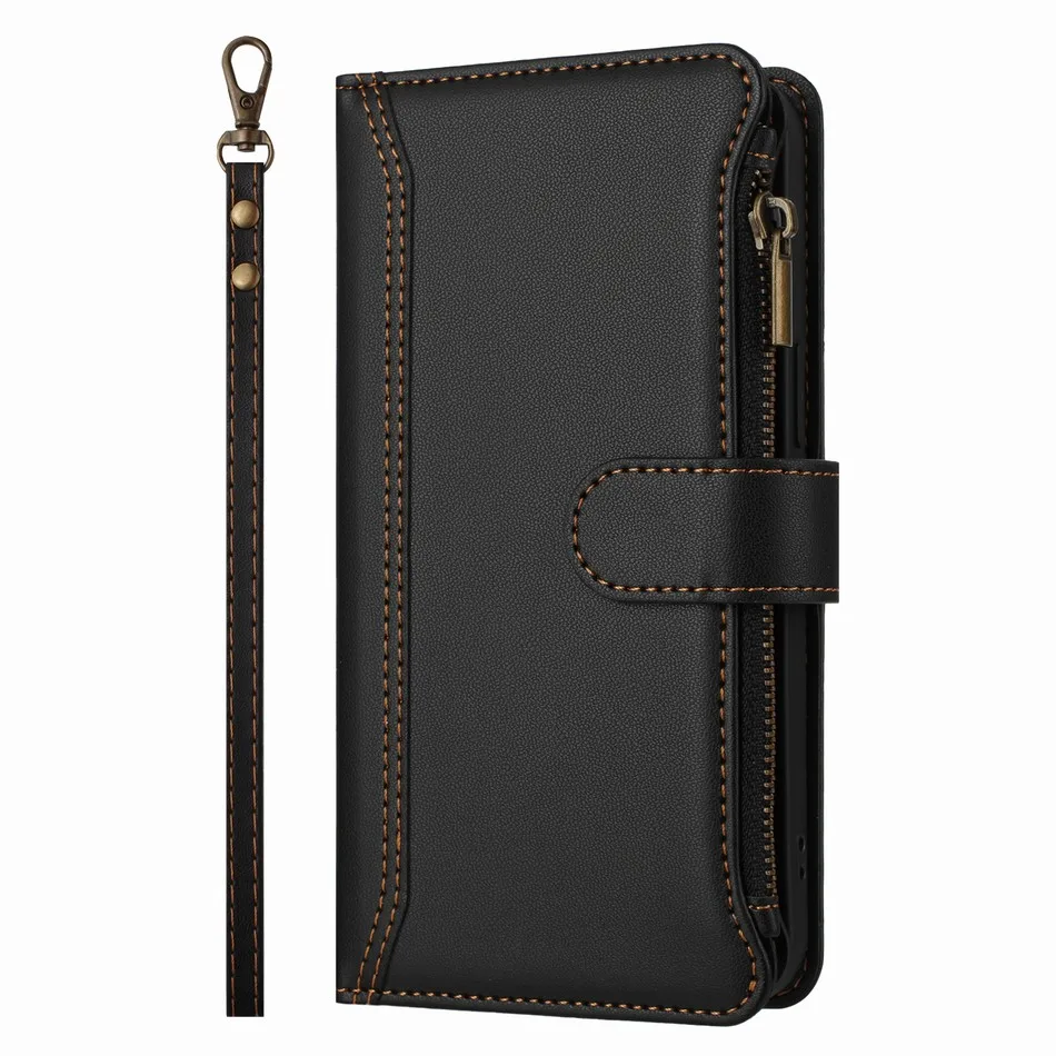 Zipper Pocket Wallet Phone Case with Card Slots