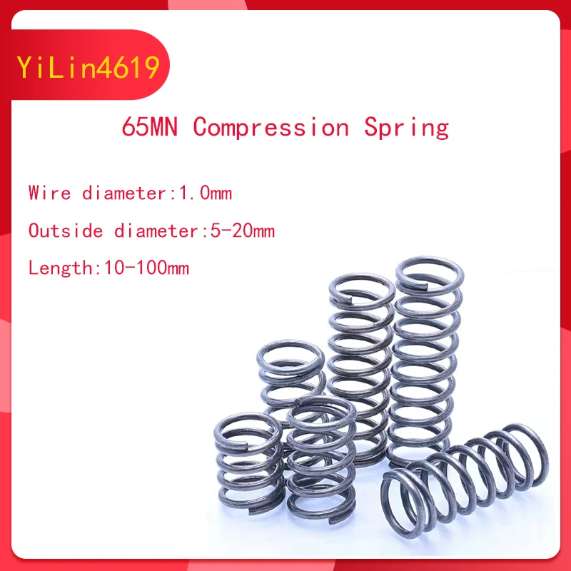 65MN Strong Spring Steel Pressure Compression Spring Shock Absorption