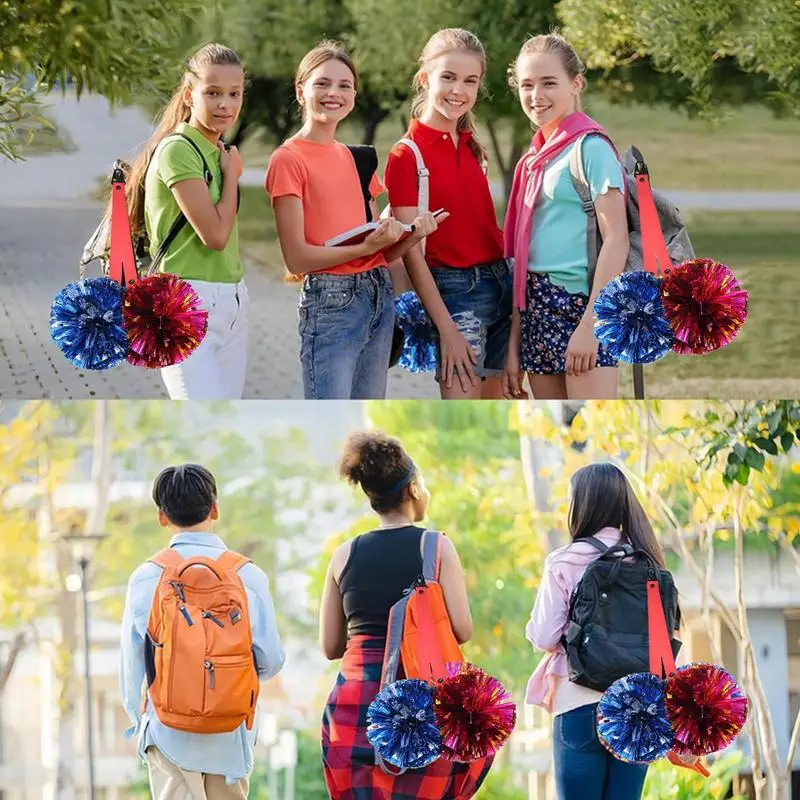 Pom Poms Strap For Cheerleader 2X Backpack Cheer Cheerleading Lanyard Pom Strap Cheer Bag Accessories For