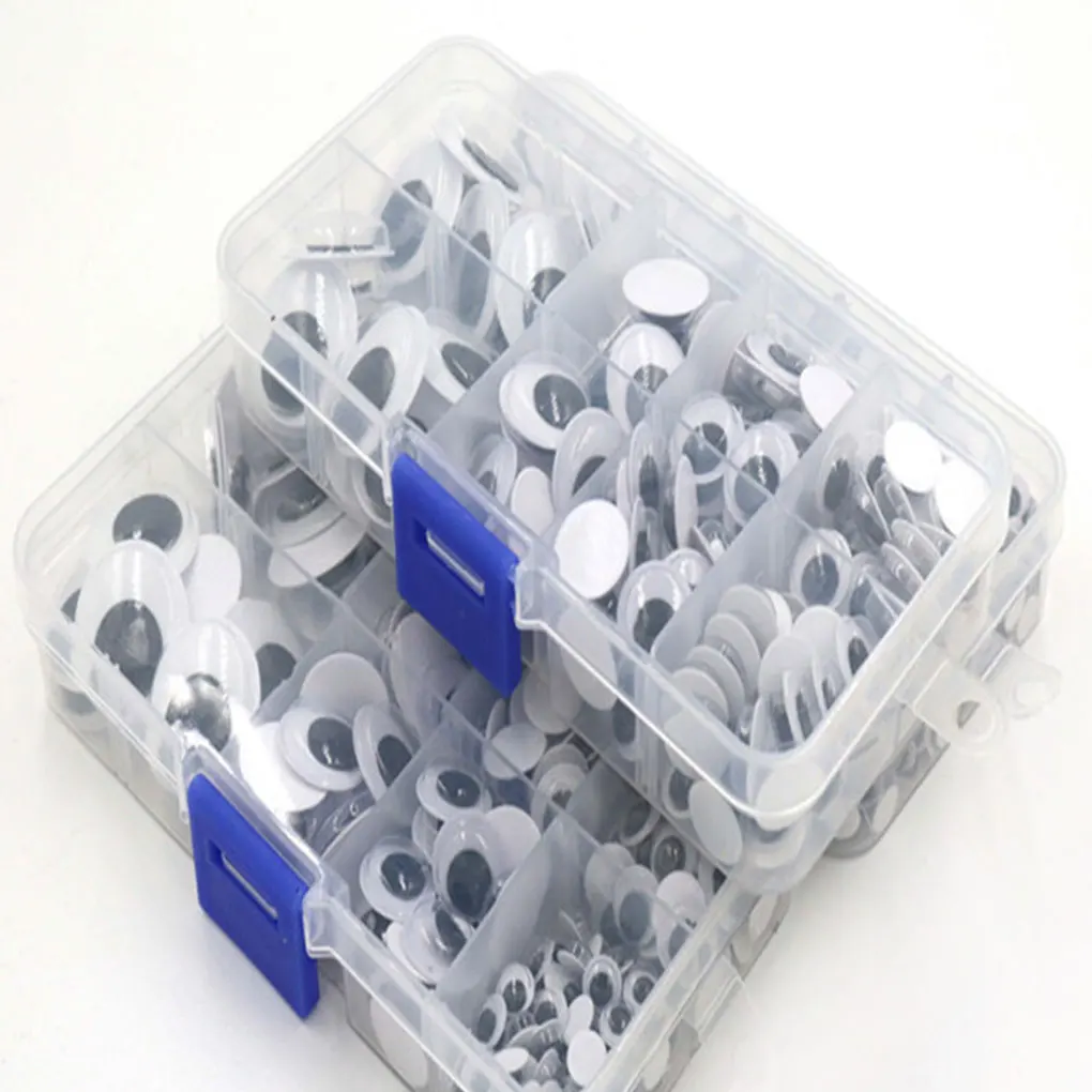 Googly doll eyes plastic toy eyes doll eyes 730 pieces wiggly googly eye portable self-adhesive sticky DIY removeable handmade eyes household workshop crafts