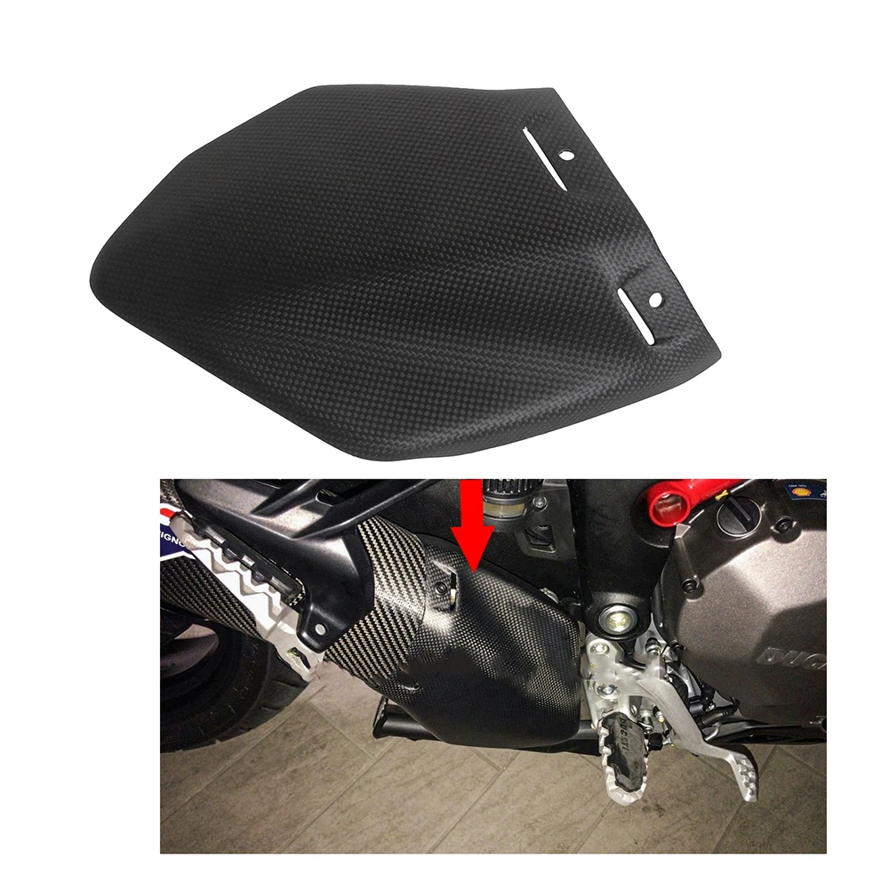 

Чехол для выхлопной трубы Ducati Multistrada 1200 Pikes Peak 2017 из углеродного волокна, мотоциклетный глушитель, тепловая защита