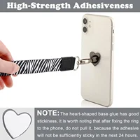 Металлическое сердце, держатель для мобильного телефона, подвесной крючок, круглые аксессуары, самоклеящиеся подвесные держатели, сделай сам, кавайная пряжка, застежка, кулон — изображение 3