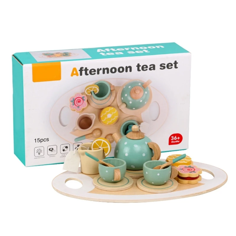 

1Set Simulation Tea Party Role-Play Tea Cup and Saucer Teaspoon Set Toy