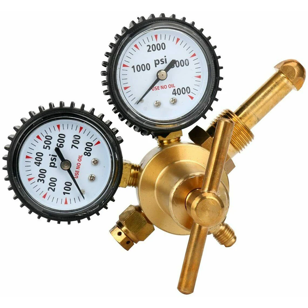 

Inch Flare Output Nitrogen Regulator Gauge Pressure Equipment Brass CGA580 Inlet Connection Gauges 0-600PSI CGA580 Inlet