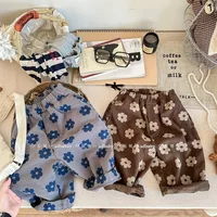 Autumn New Children Loose Trousers Vintage Flower Print Girls Harem Pants Baby Boys Casual Pants Cotton Baby Trousers Clothes 5